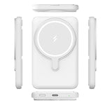 batterie externe magsafe iPhone 11 blanche vue tous les côtés sur fond blanc