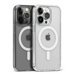 coque magnetique iphone x 11 12 13 14 15 gris et blanc vue de dos sur fond blanc
