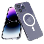 coque magnetique iphone x 11 12 13 14 15 violet vue de face et de dos sur fond blanc